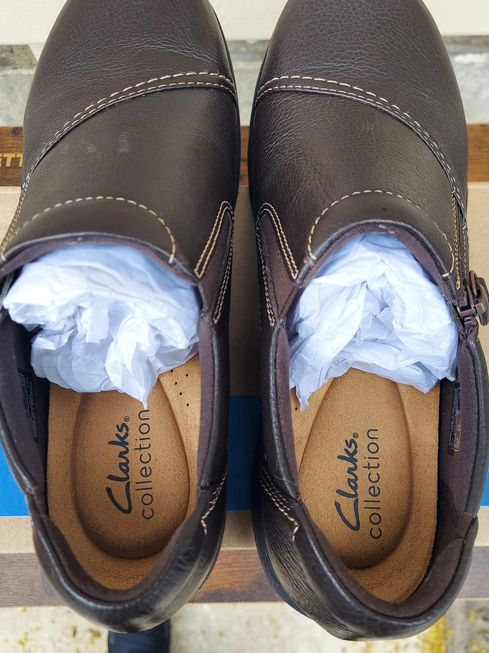 Clarks Carleigh Ray Brown Leather Shoes Women's Size 9M NWT Minimalist Office
